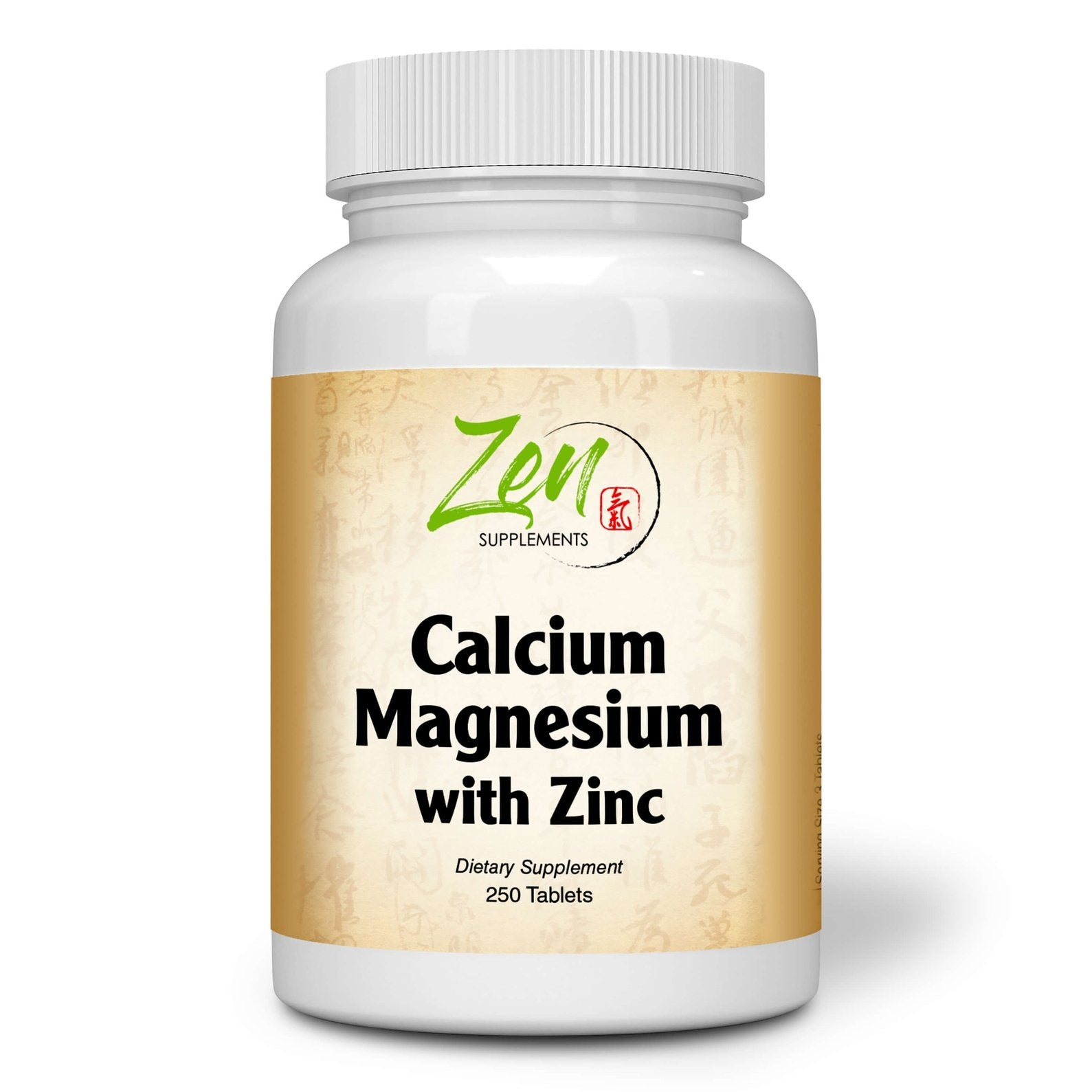 Zen Supplements - Calcium Magnesium & Zinc - 250 Tabs