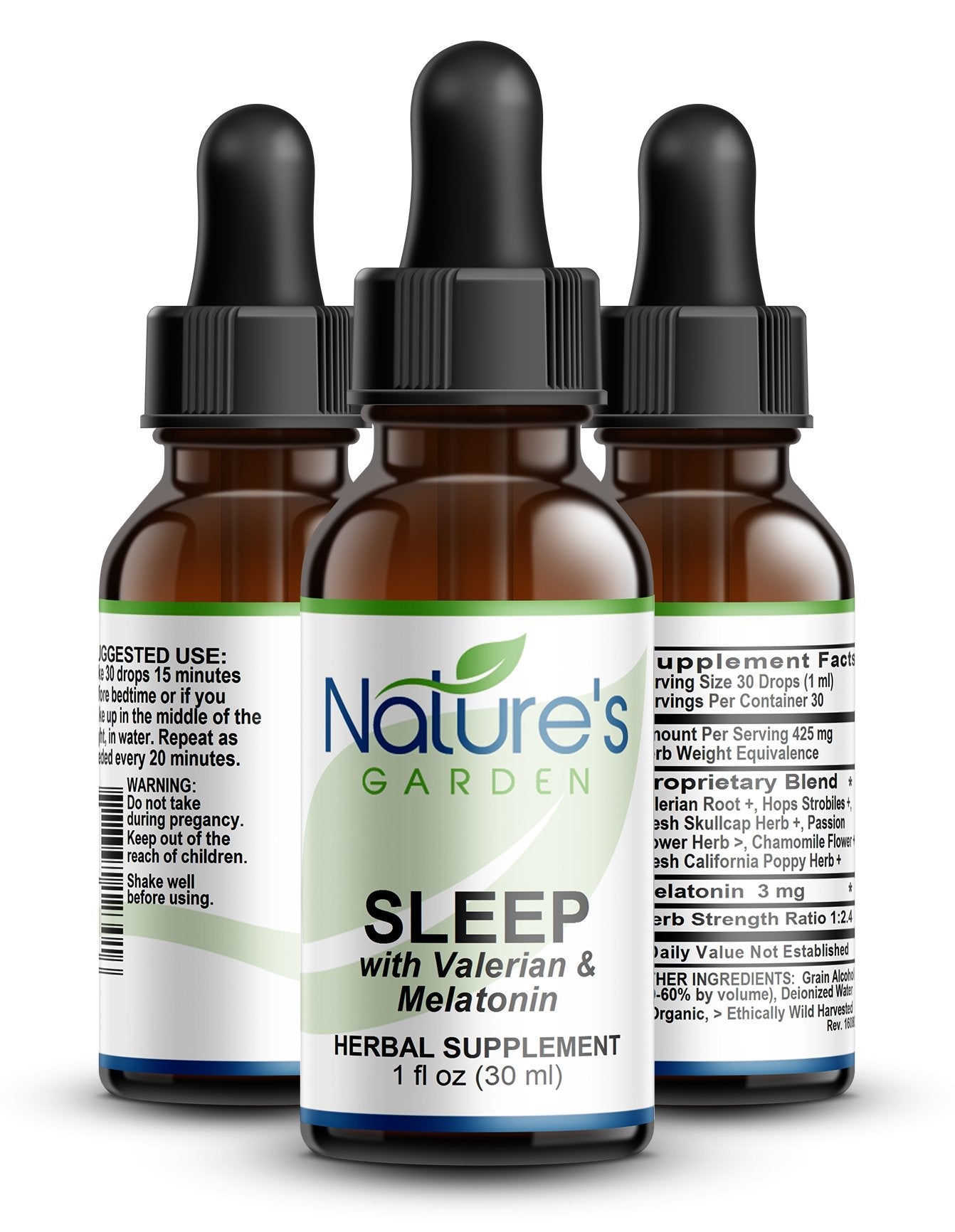 Sleep with Valerian and Melatonin Liquid Extract 1 oz