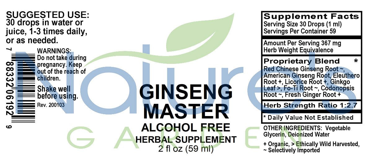 GINSENG MASTER (Alcohol Free) - 2 oz Liquid Herbal Formula