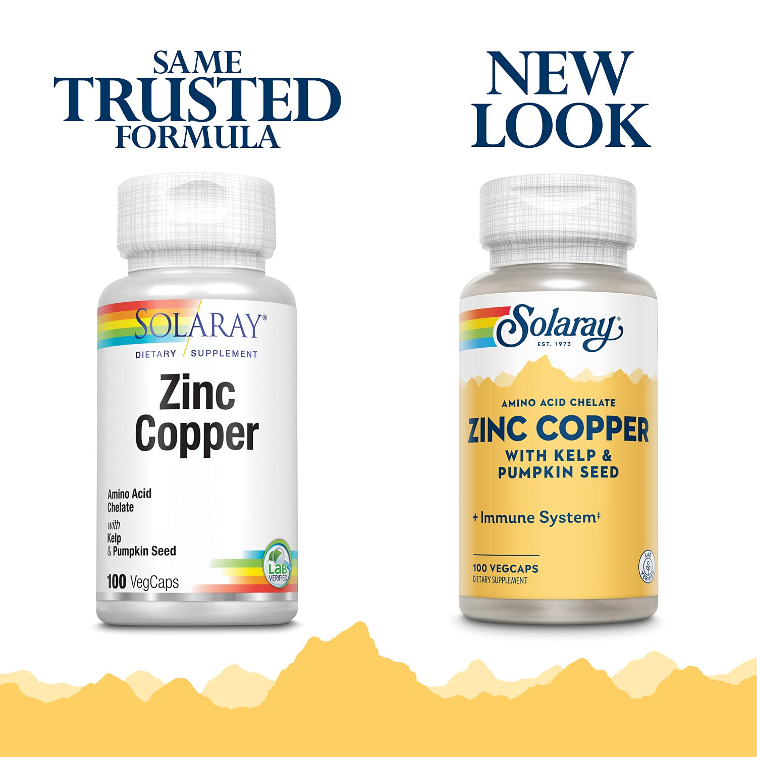 Solaray Zinc Copper Amino Acid Chelates | Healthy Cellular, Heart & Thyroid Function Support w/Pumpkin Seeds & Kelp | Non-GMO & Vegan | 100 VegCaps