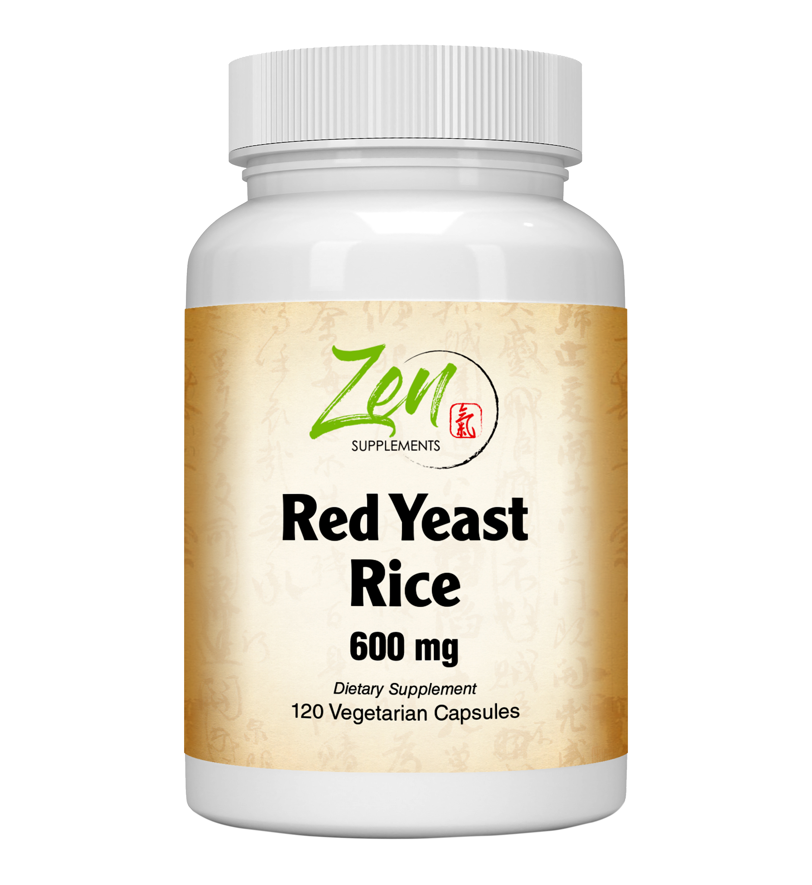 Zen Supplements - Red Yeast Rice 600mg Supports Healthy Cholesterol Levels & Cardiovascular System 120-Vegcaps
