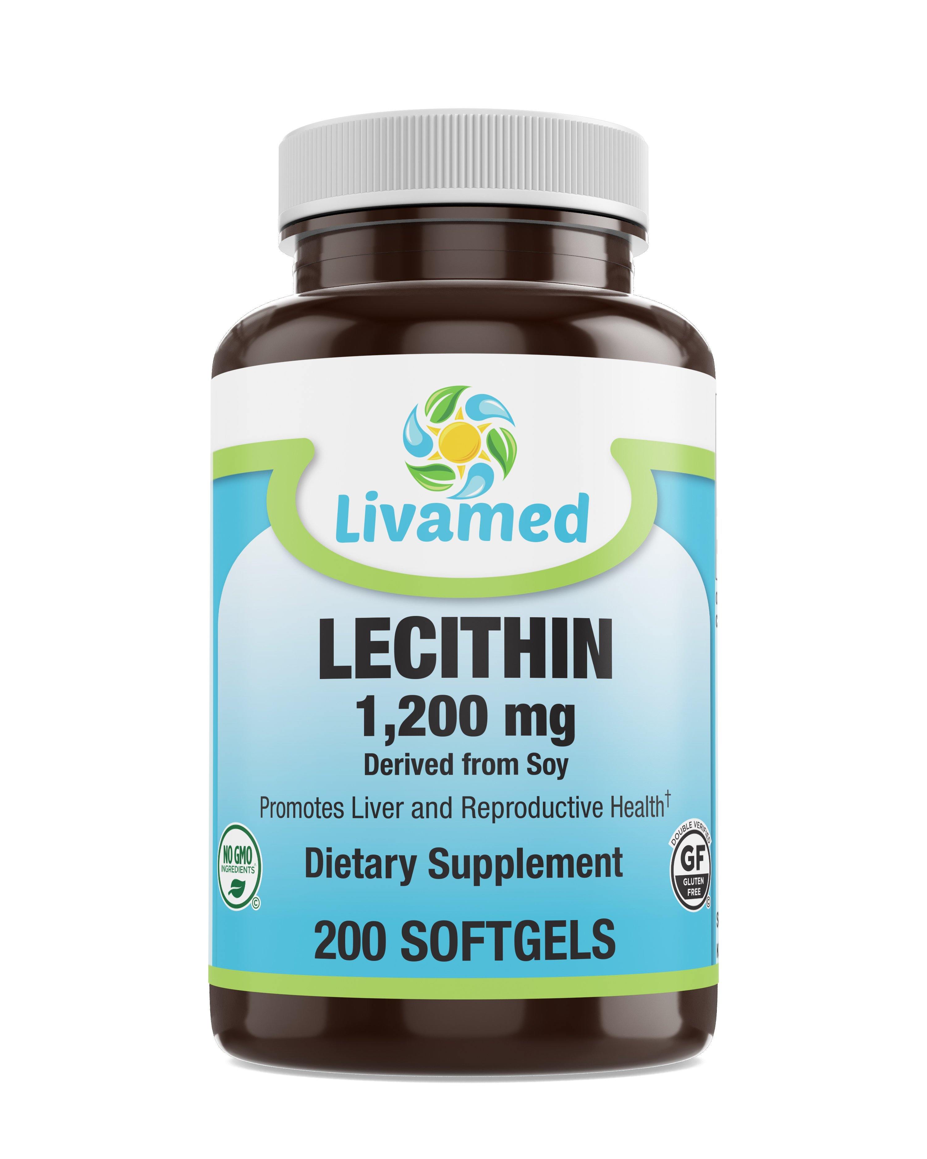 Livamed - Lecithin 1,200 mg Softgels 200 Count - Livamed Vitamins