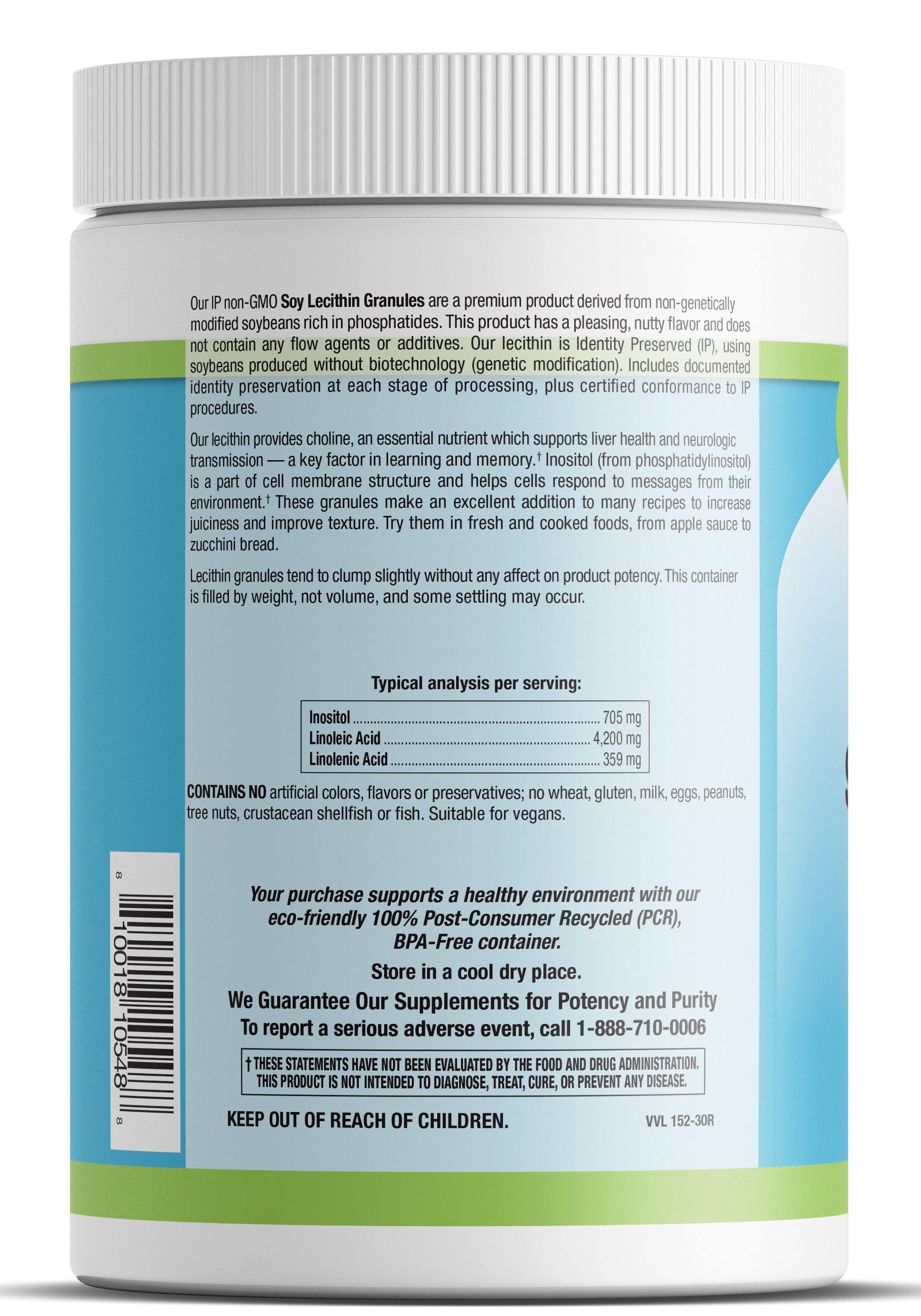 Livamed - IP Non-GMO Soy Lecithin Granules (New PCR Tub Coming Soon) 16 oz Count - Livamed Vitamins