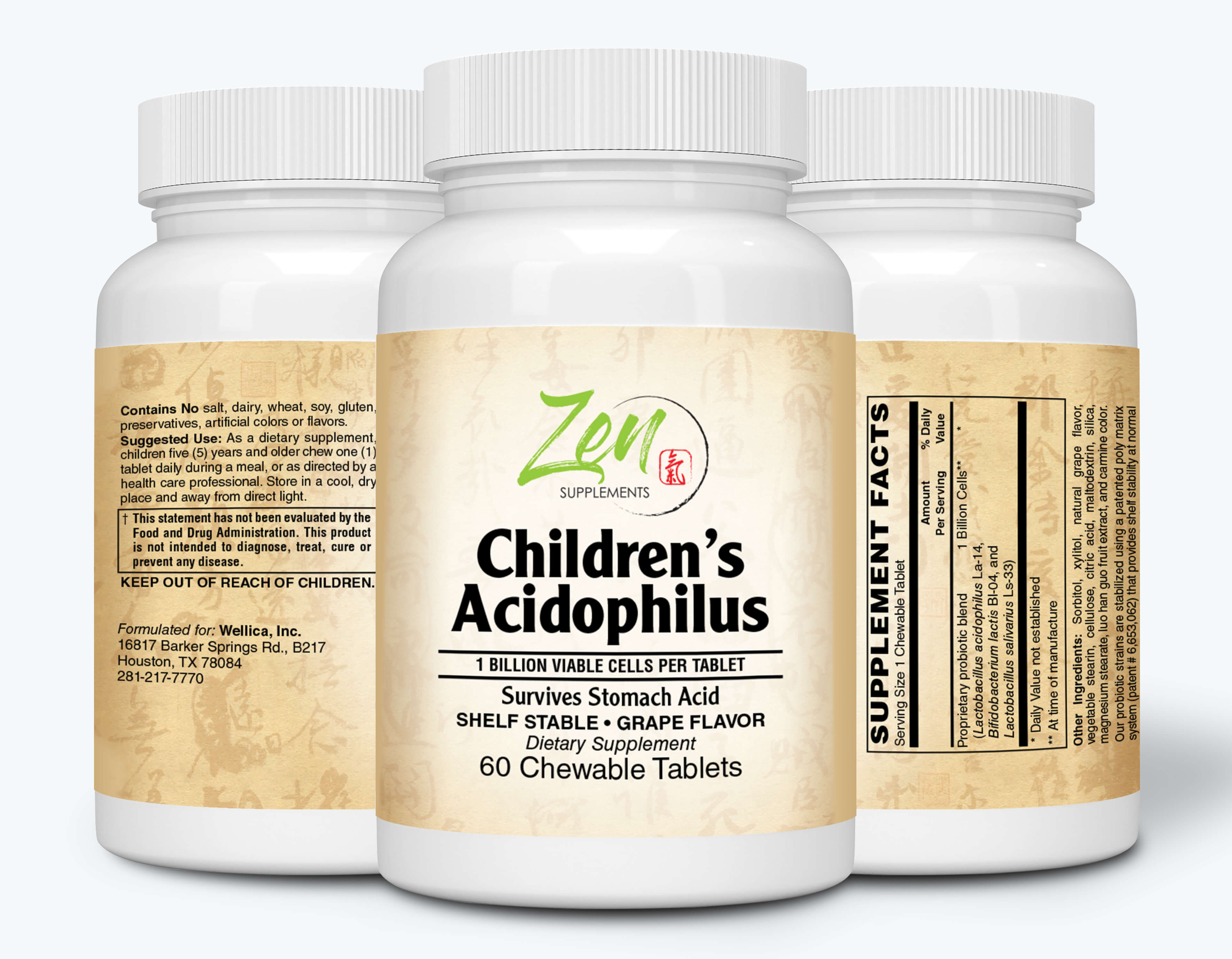 Children’s Acidophilus Probiotic - 60 Chewable Tabs