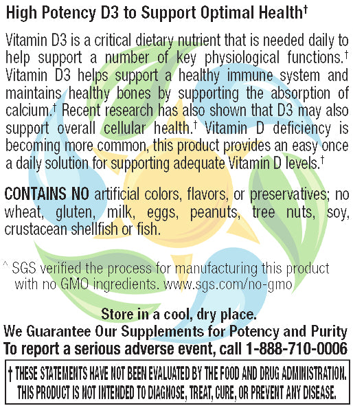 Vitamin D3 10,000 IU Softgel 90 Count