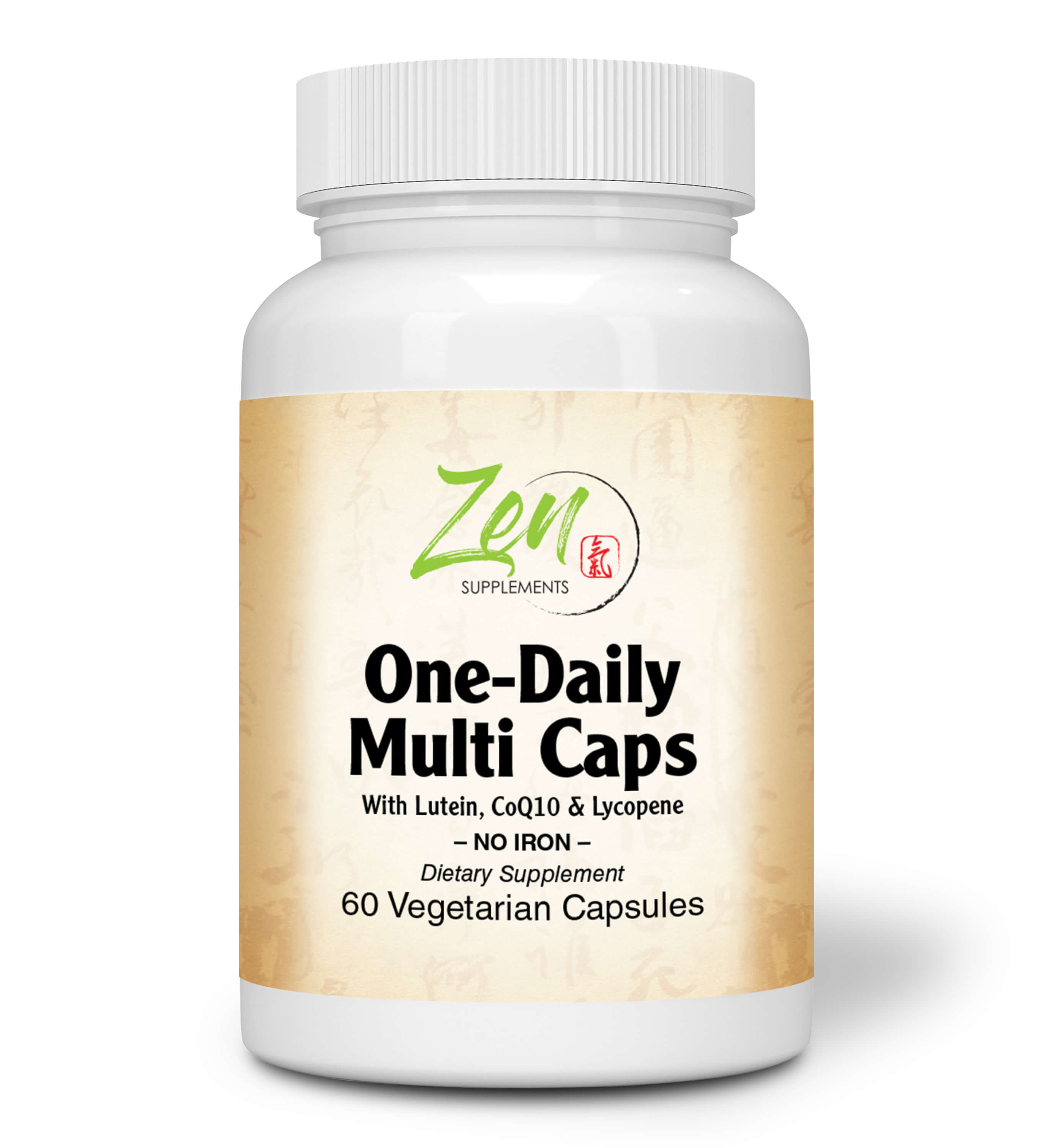 One Daily Multi-Vitamin (Iron Free) - With Lutein, Lycopene & CoQ10 - 60 Vegcaps