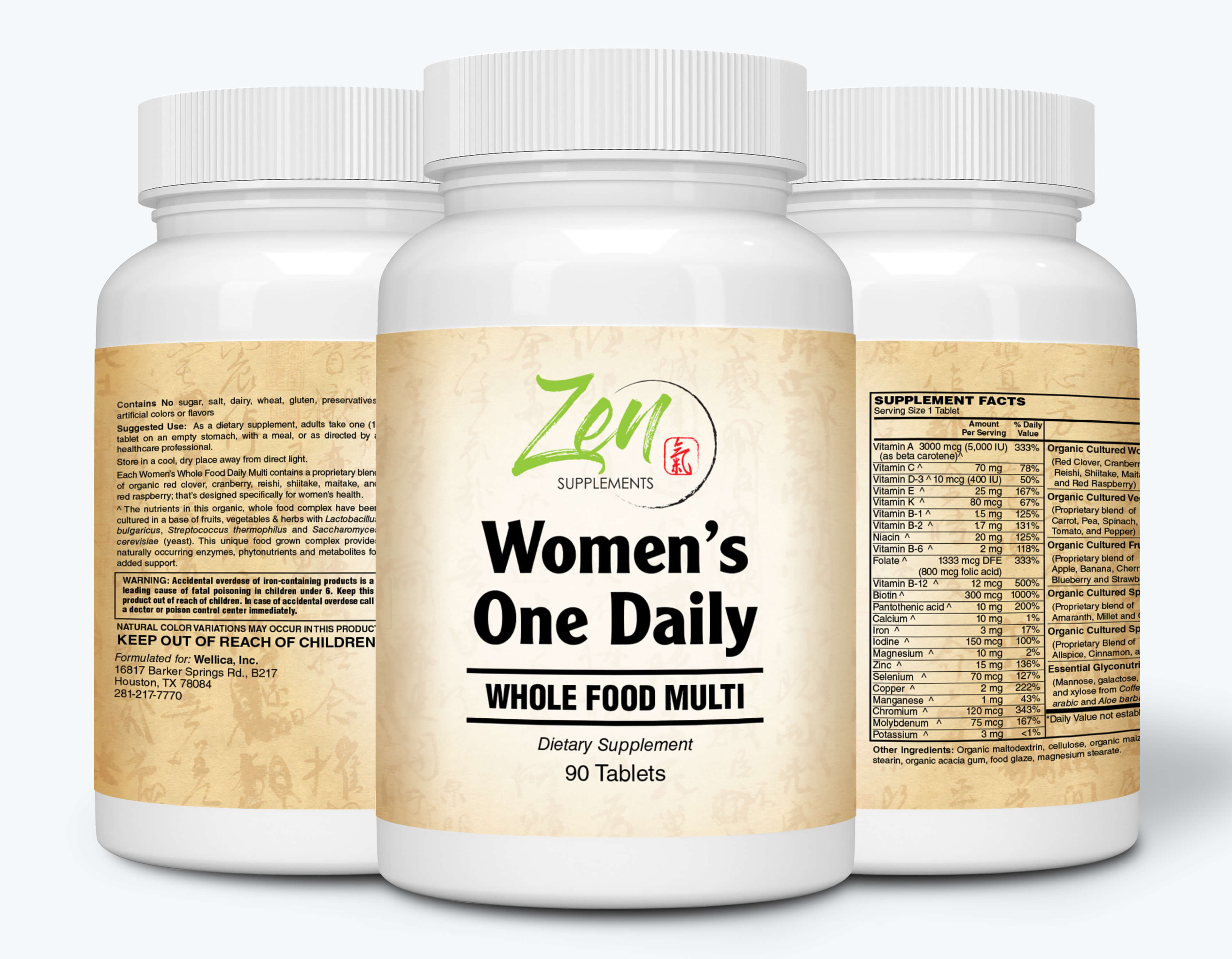 Women’s One Daily Organic Whole Food Multi-Vitamin - 90 Tabs