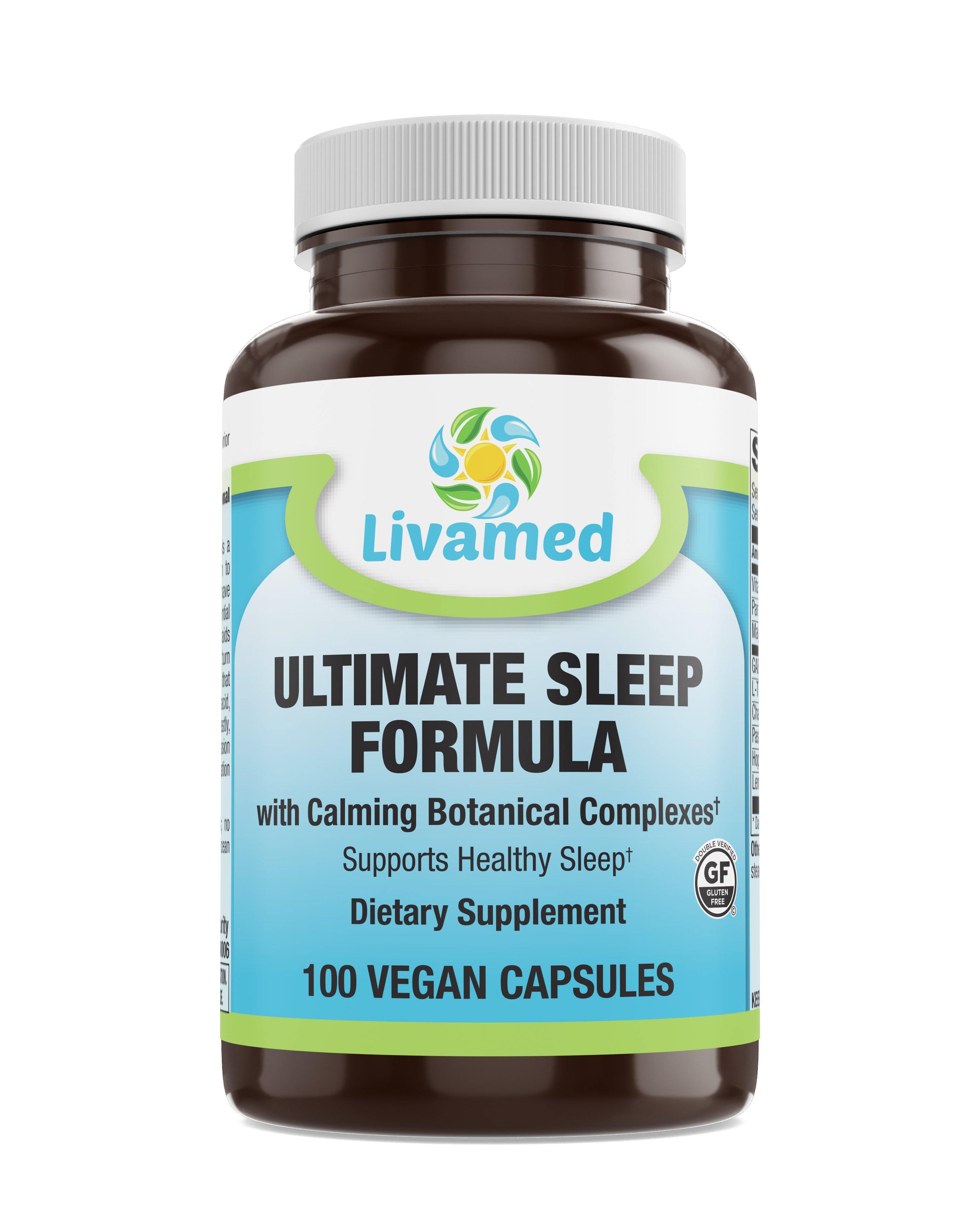 Livamed - Ultimate Sleep Formula Veg Caps 100 Count - Livamed Vitamins