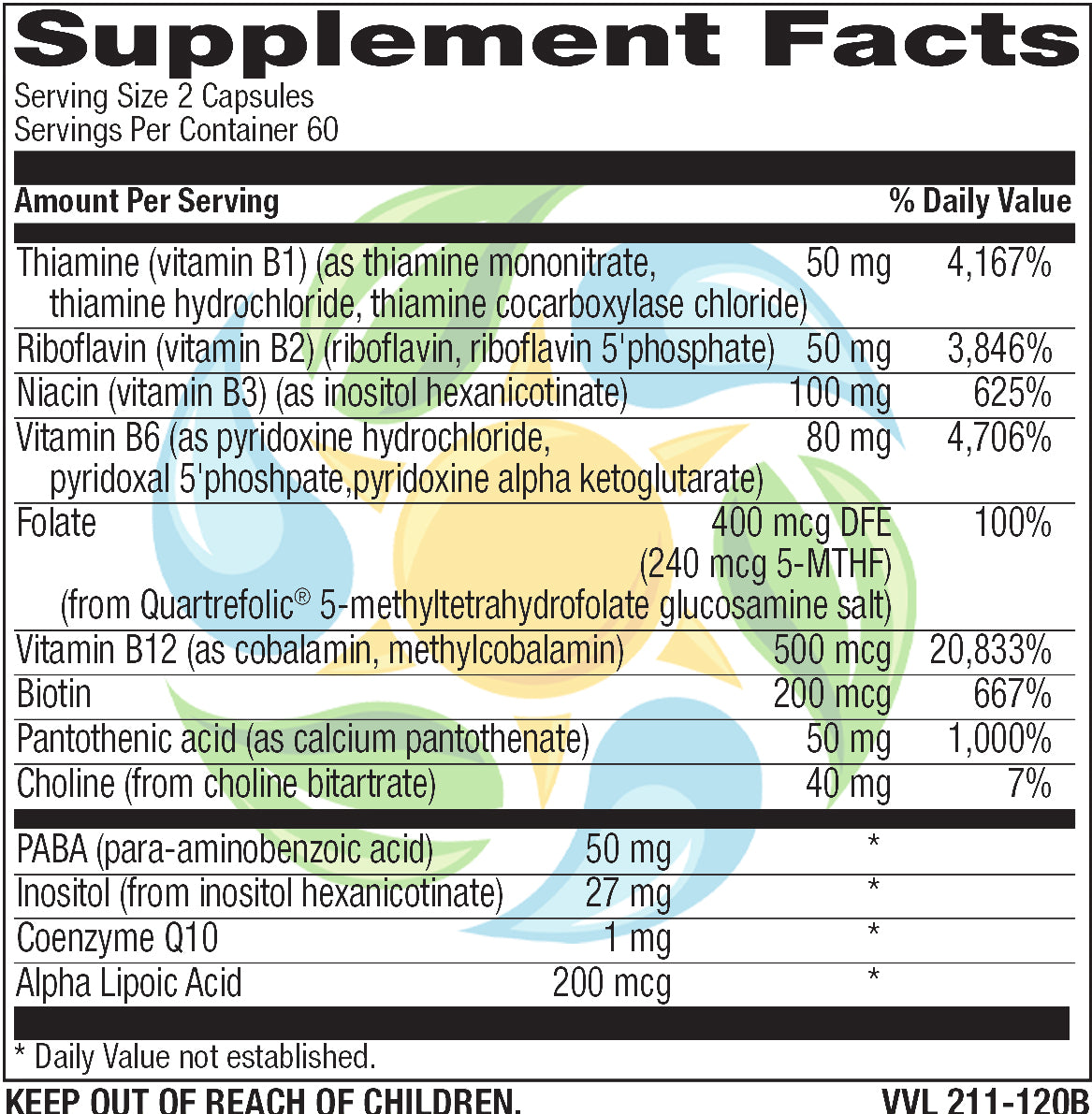 Coenzyme Methyl B-Complex 120 Count