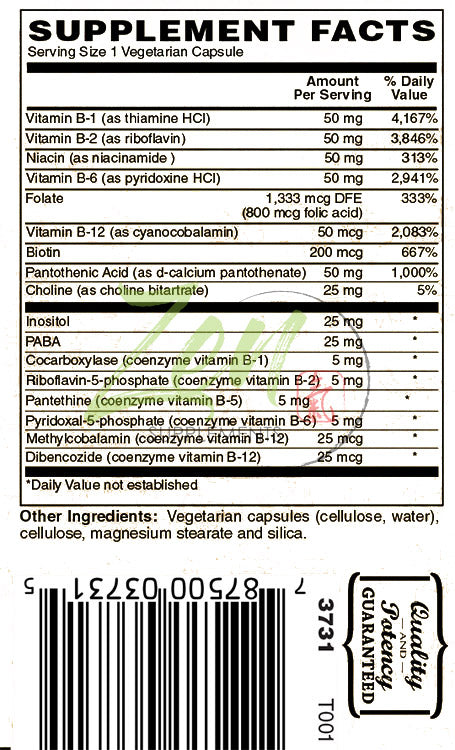 Coenzyme-B-50 B-Complex - 50 Vegcaps