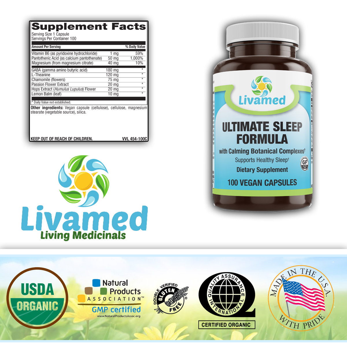 Ultimate Sleep Formula Veg Caps 100 Count