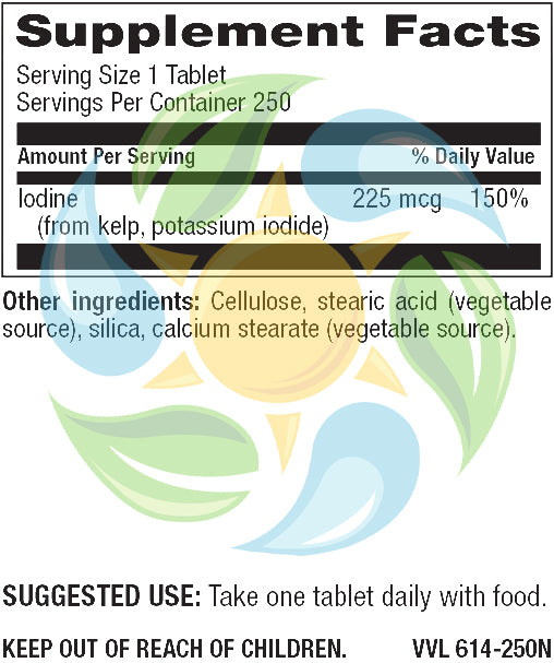 Kelp with Iodine Veg Tabs 250 Count