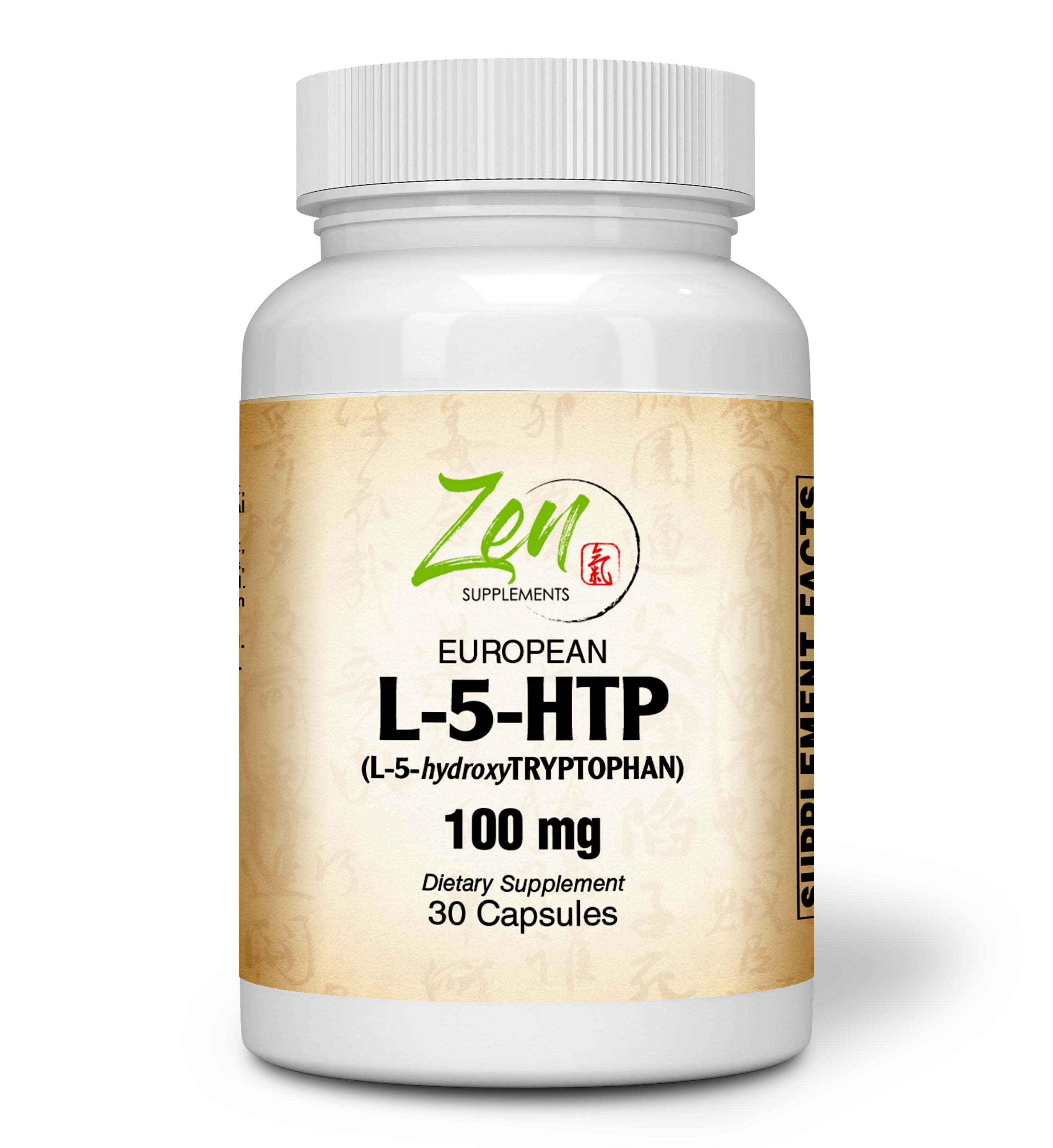 Zen Supplements - L-5HTP 100 Mg W/C & B-6 30-Caps Serotonin Synthesizers and Cofactor B6 for Improved Serotonin Conversion - 5HTP Supplement for Serotonin Boost, Mood & Sleep Support