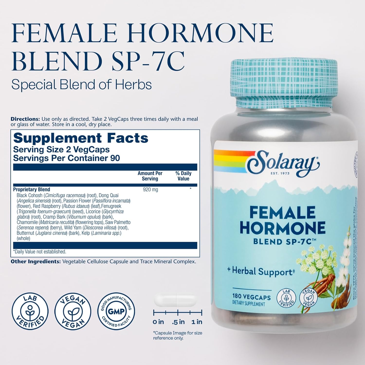 Solaray Female Hormone Blend 180ct VegCap
