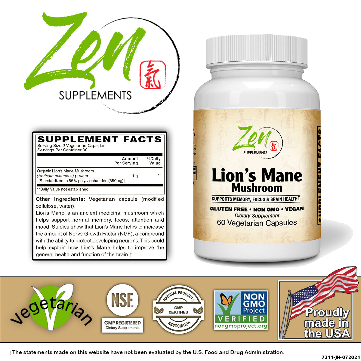 Zen Supplements - Oregano Oil Standardized to 45 Mg 70% Carvacrol - Immune and Intestinal Support for Healthy Digestive Flora 60-Vegcaps