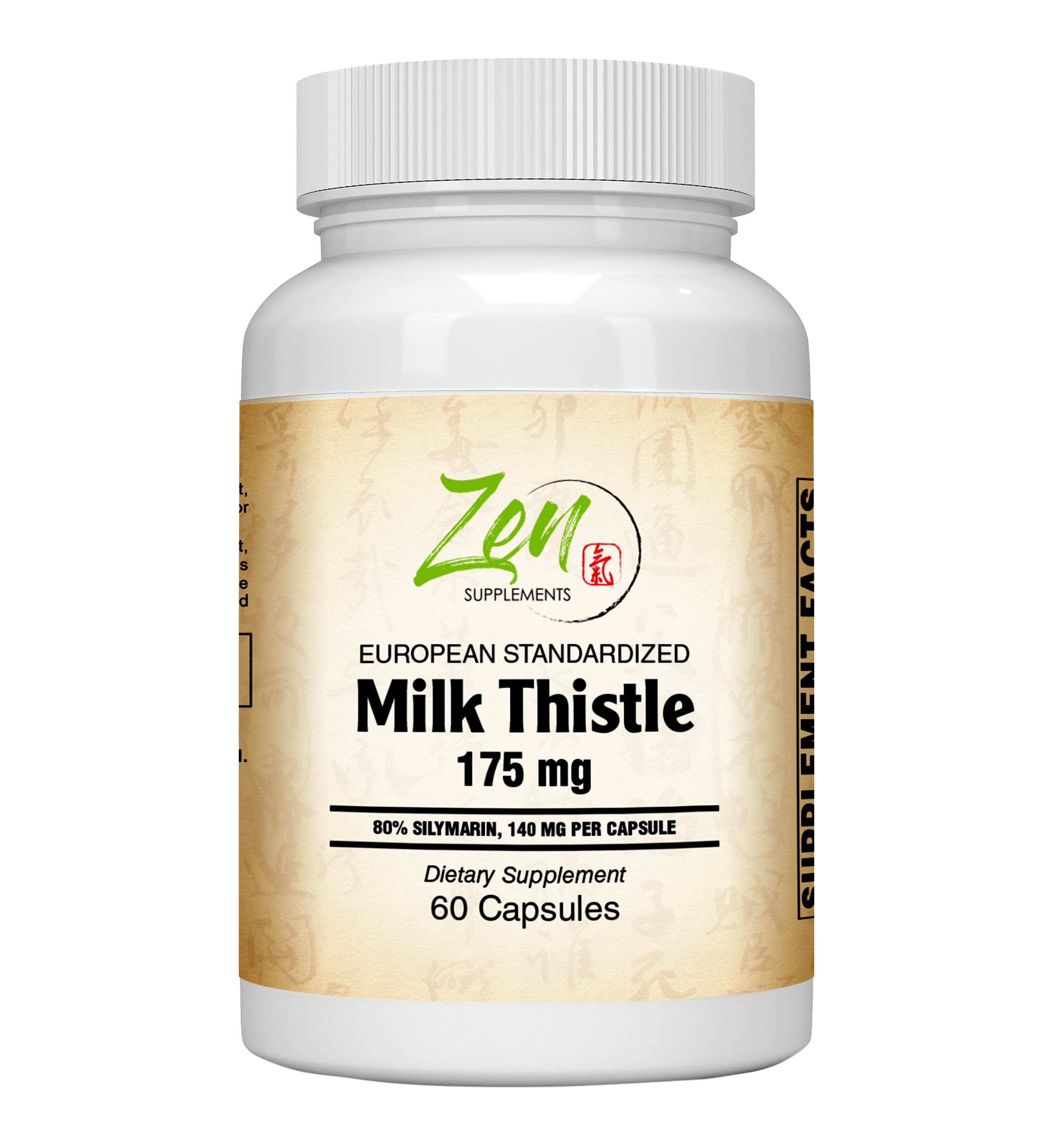 Zen Supplements - Milk Thistle Extract-Plus 175 Mg - Promotes Healthy Liver Function, Liver Health & Supports The Body’s Natural Cleansing & Detoxification Pathways 60-Caps