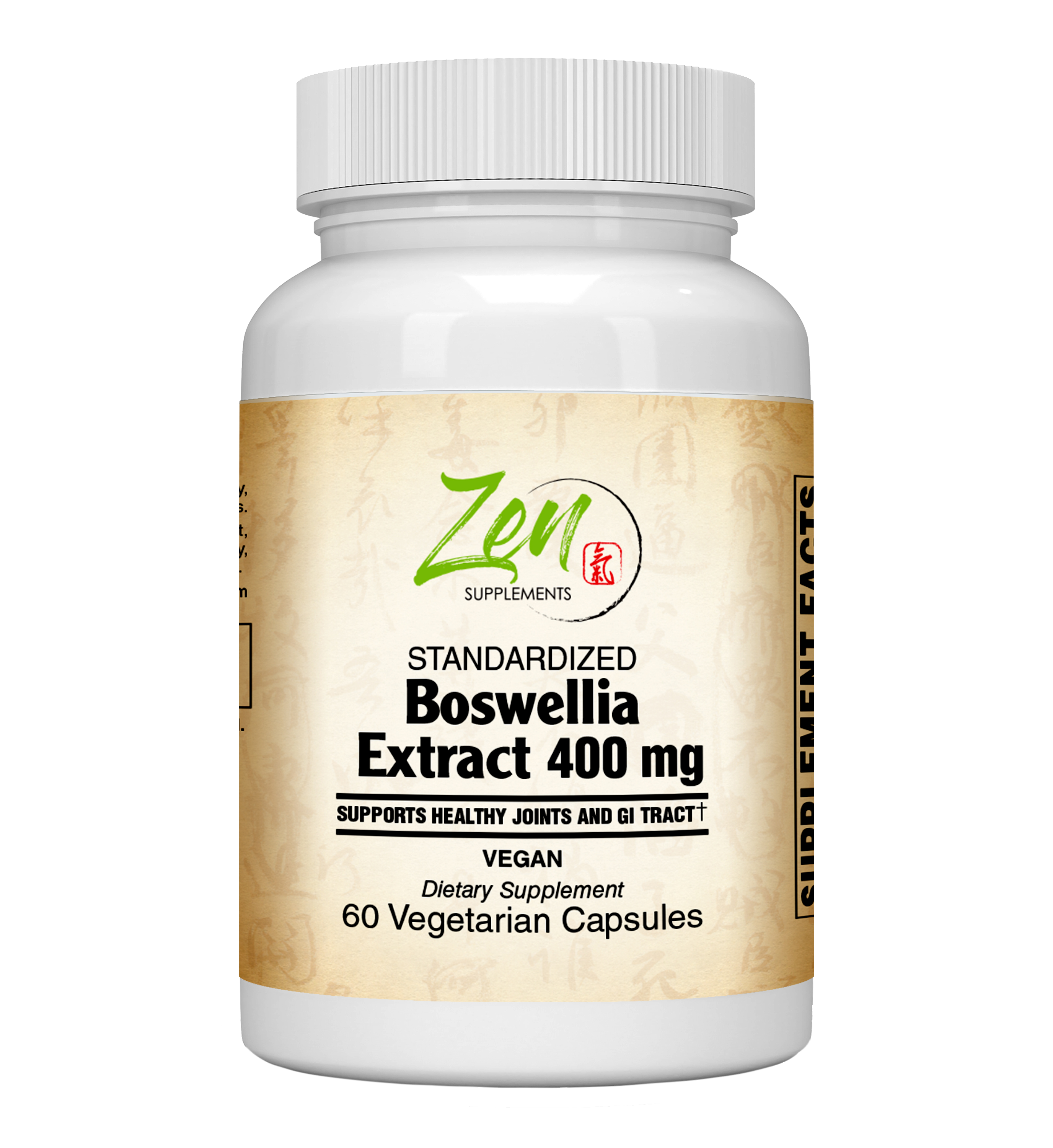 Zen Supplements - Boswellia Extract for Joint Support & Anti-inflammatory Response 60-Vegcaps