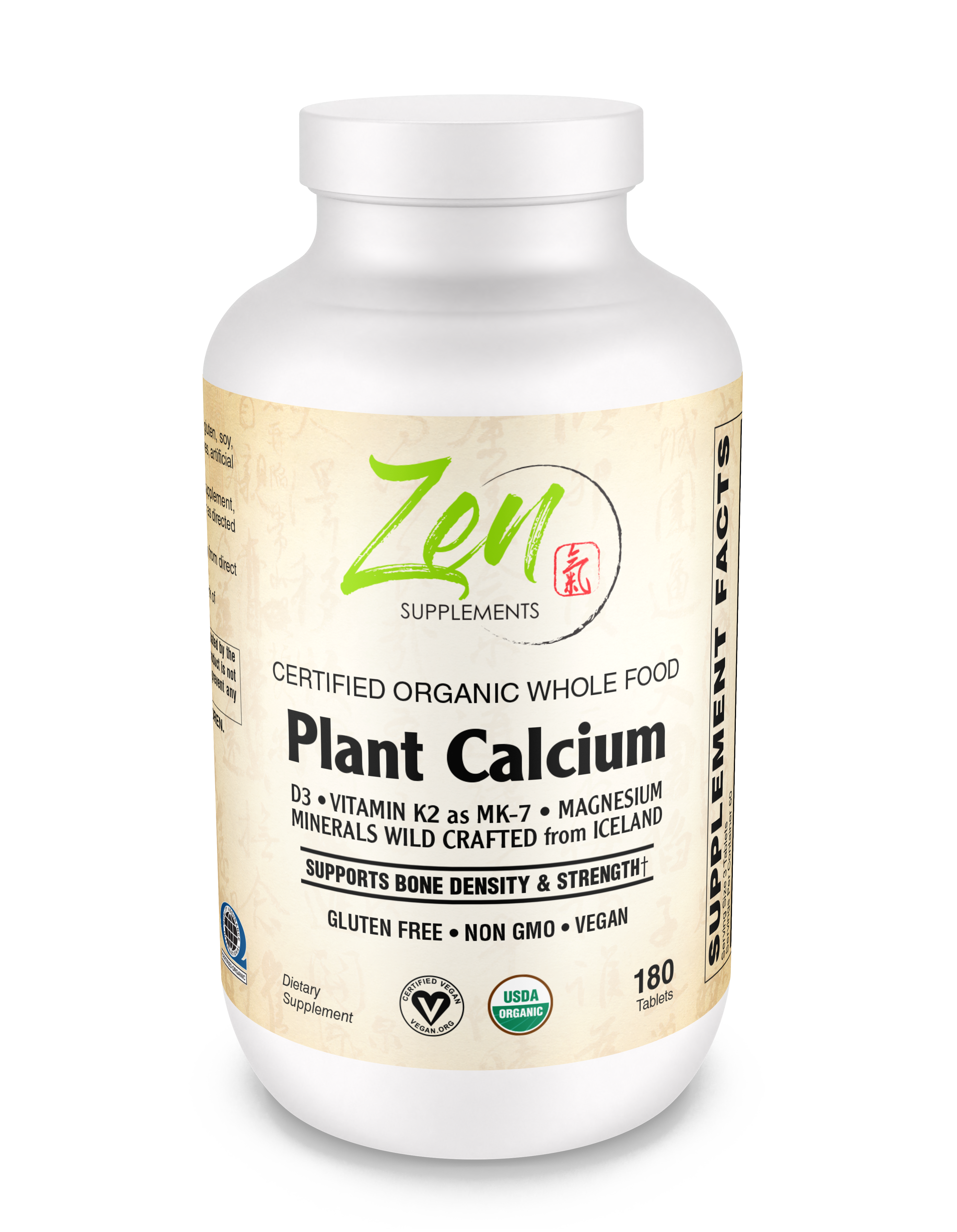 Organic Whole Food Plant Calcium 180 TAB