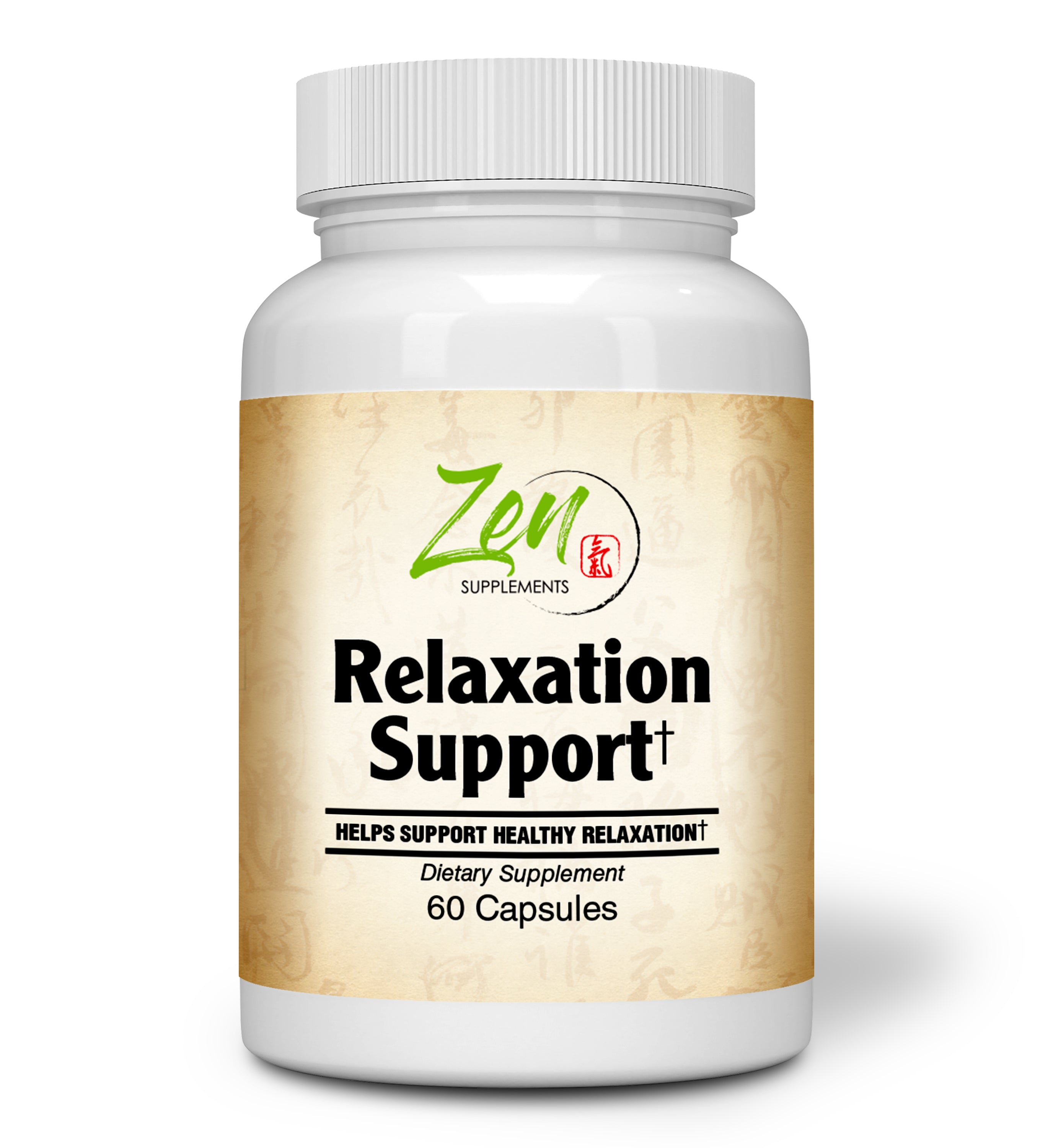 Zen Supplements - Relaxation Support with Relora, Theanine, Magnesium, Chamomile, Hops & Vitamin B-6 60-Caps Herbal Blend Crafted to Sooth Minds & Allow Relaxation, Promotes Positive Mood