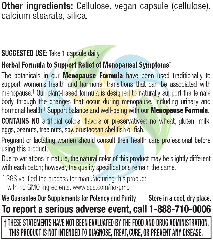 Menopause Formula Veg Caps 90 Count