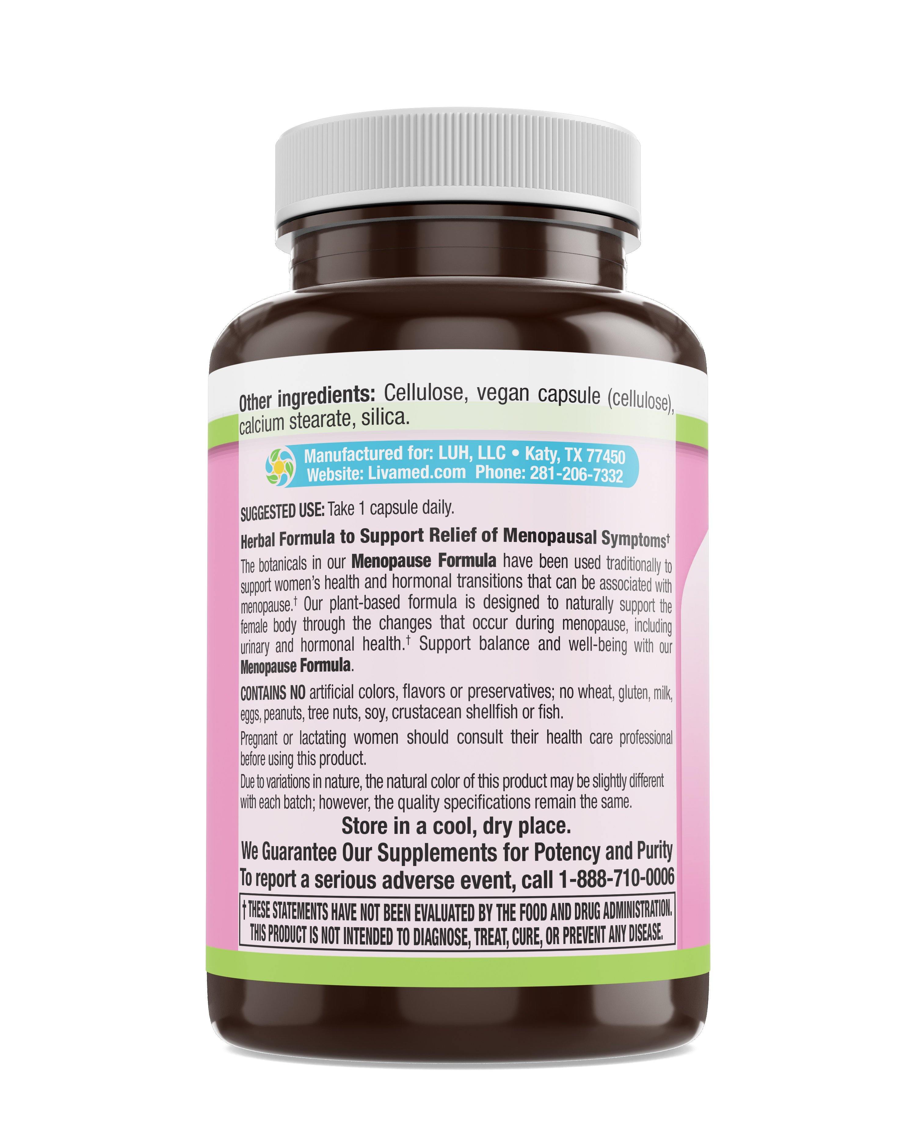 Livamed - Menopause Formula Veg Caps 90 Count - Livamed Vitamins