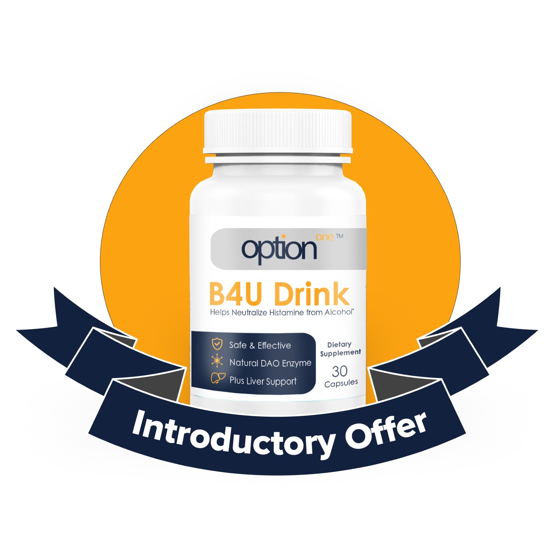Option One B4U Drink - Hangover Prevention with DAO Enzymes