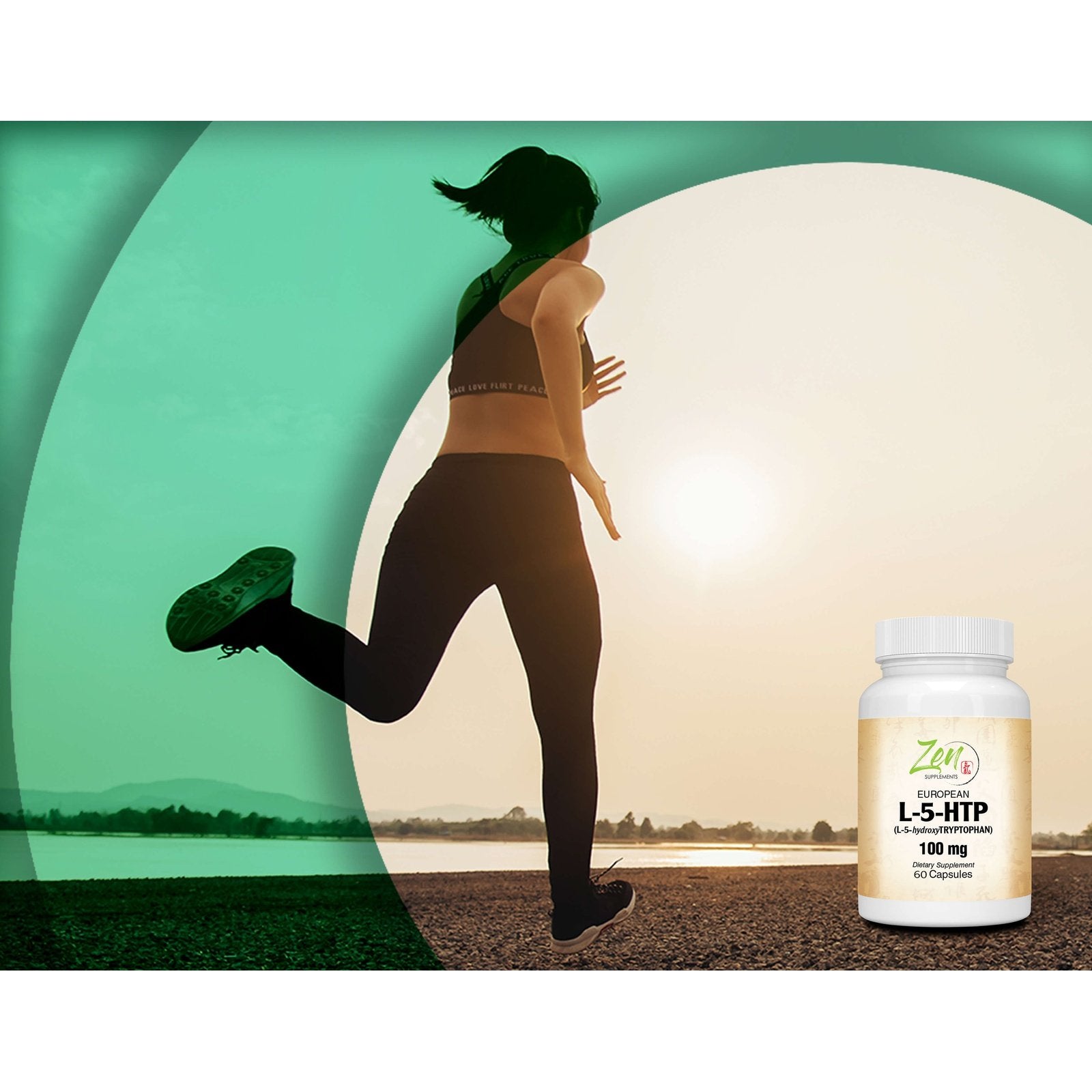 Zen Supplements - L-5HTP 100mg - With Vitamin C & B-6 - 60 Caps
