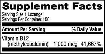 Livamed - Methyl B12 1,000 mcg Veg Lozenge - Natural Berry Flavor 100 Count