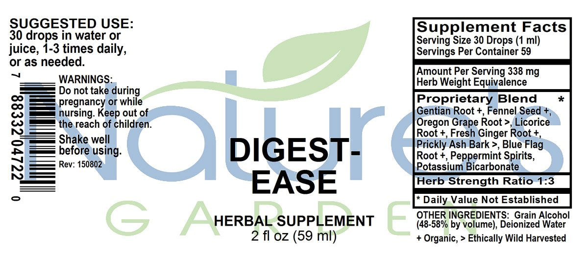 DIGEST-EASE - 2 oz Liquid Herbal Formula