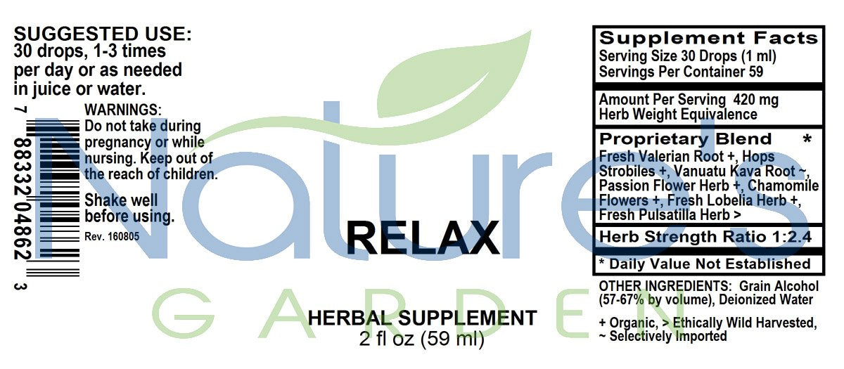 RELAX - 2 oz Liquid Herbal Formula