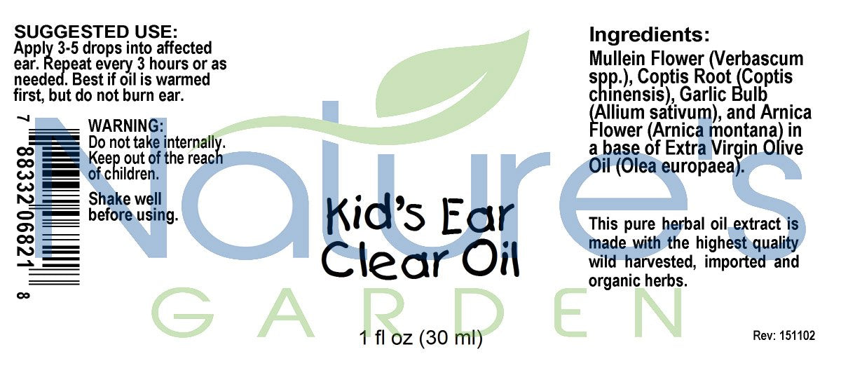 Kid's EAR CLEAR OIL - 1 oz Liquid Herbal Formula