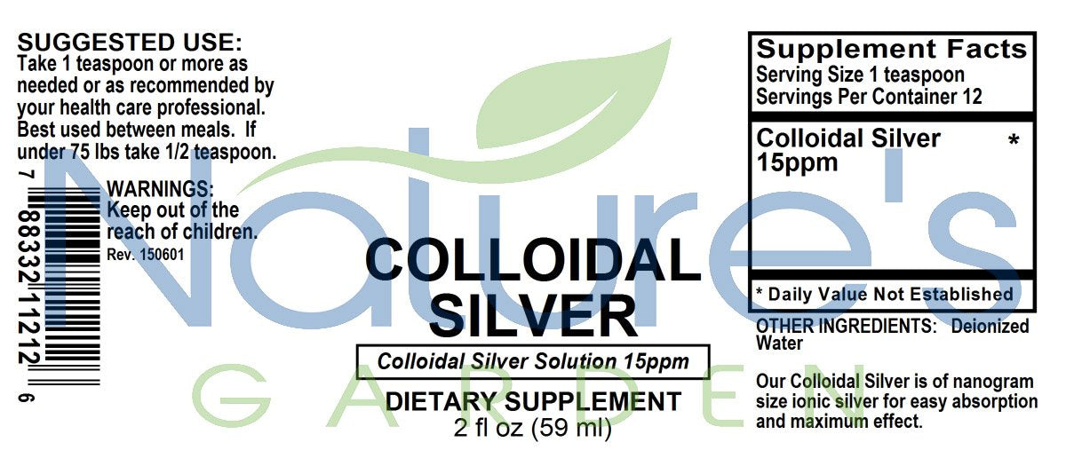 Colloidal Silver 15ppm (oral drops) - 2 oz