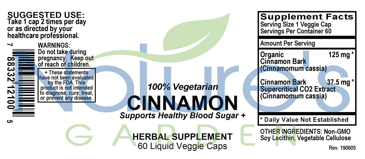 Cinnamon   - 60 Liquid Veggie Caps