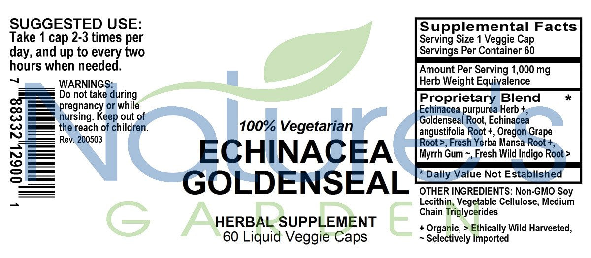 Echinancea-Goldenseal  - 60 Liquid Veggie Caps