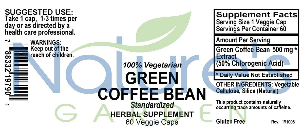 Green Coffee Bean  - 60 Veggie Caps