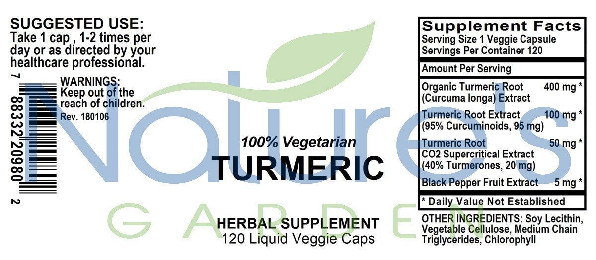 Turmeric  - 120 Liquid Veggie Caps
