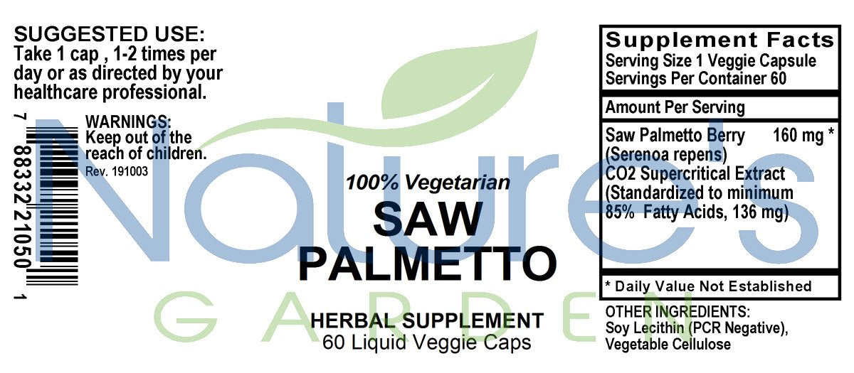 Saw  Palmetto  - 60 Liquid Veggie Caps