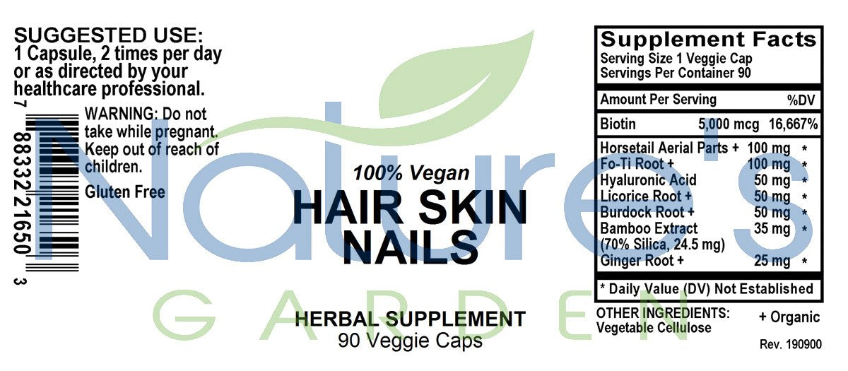 Hair Skin Nails Powder Capsules 90 VegCap