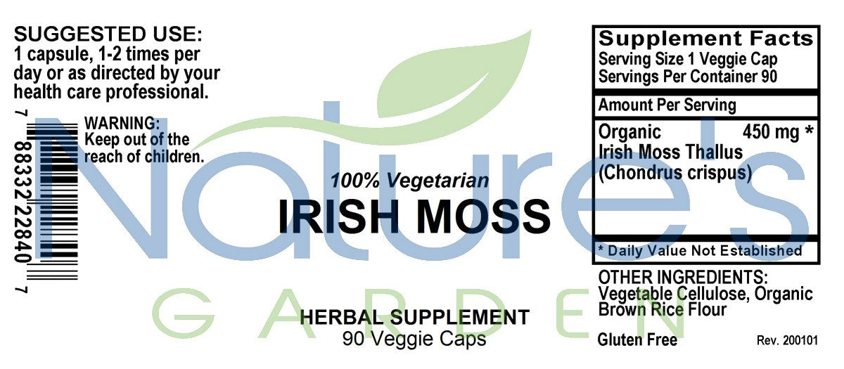 Irish Moss Powder Capsules 90 VegCap