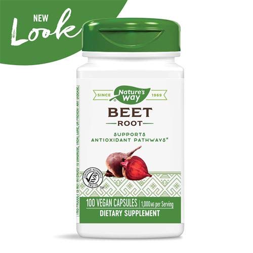 Nature's Way Beet Root European 1000 Mg 100 Capsule Pack of 3