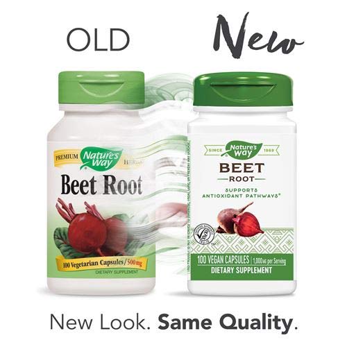 Nature's Way Beet Root European 1000 Mg 100 Capsule Pack of 3