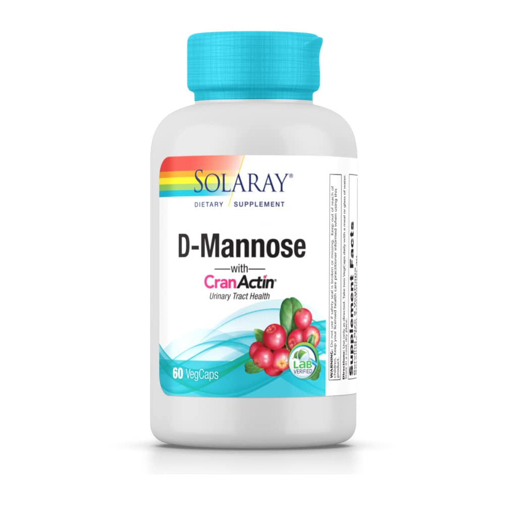 Solaray D-Mannose with CranActin, Urinary Tract Health, 60 VegCaps