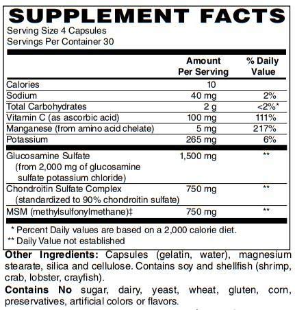 Zen Supplements - Glucosamine Sulfate, Chondroitin & MSM - Supports Healthy Joint Structure, Mobility Function & Comfort 120-Caps