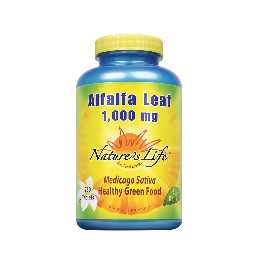 Nature's Life Alfalfa Leaf Tablets, 1000Mg, 250 Count