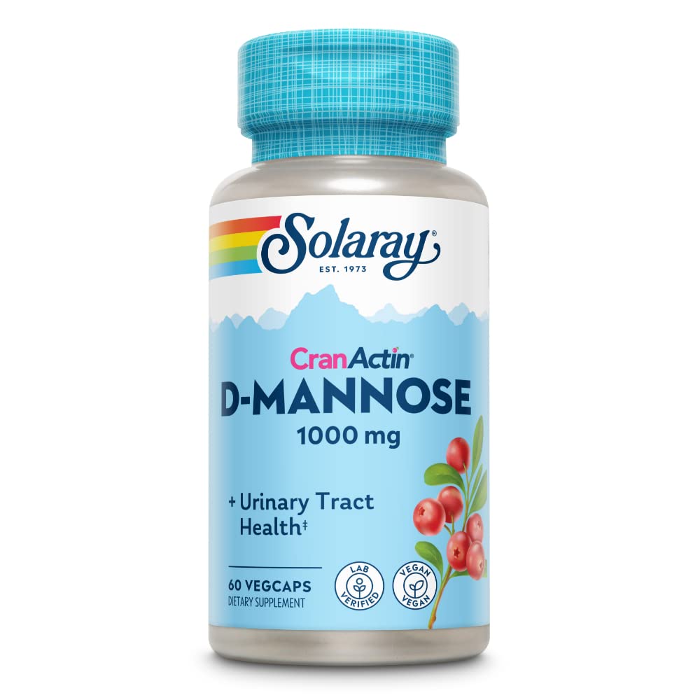 Solaray D-Mannose with Cran Actin Cranberry Extract 60ct VegCap