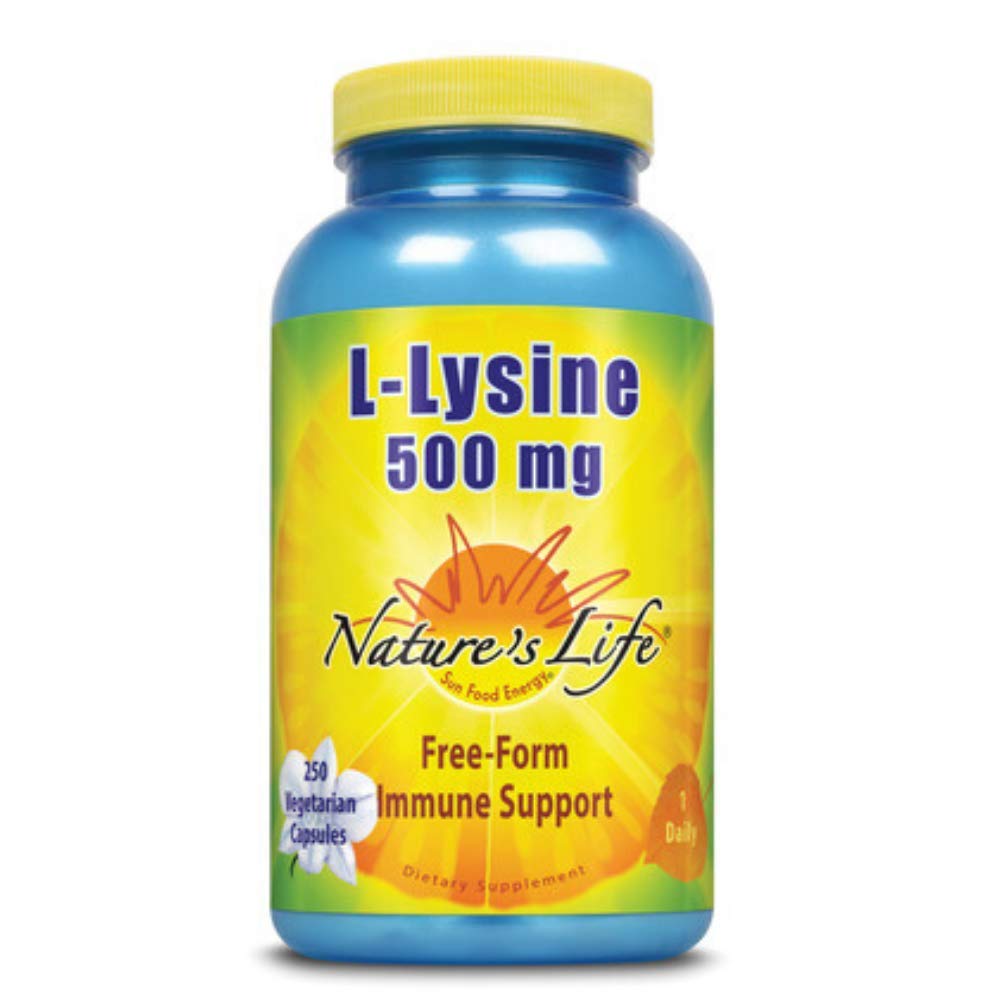 Nature's Life L-Lysine Capsules, 500 Mg, 250 Count