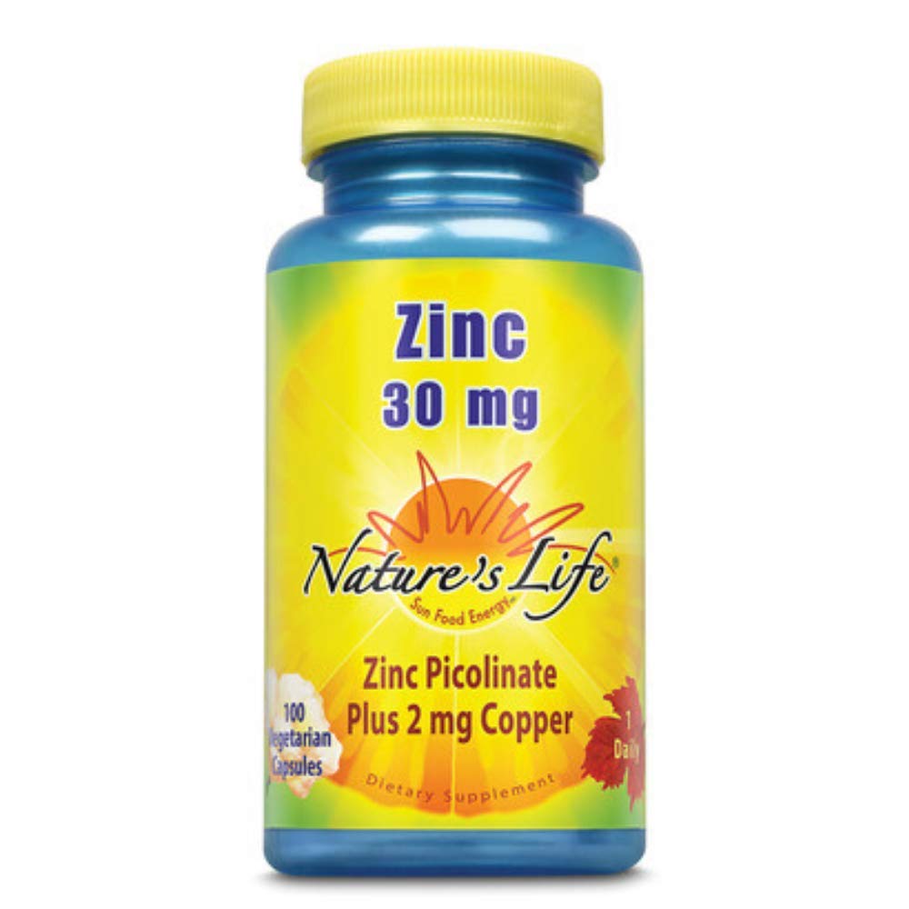 Nature's Life Zinc Picolinate Capsules, 30 Mg, 100 Count