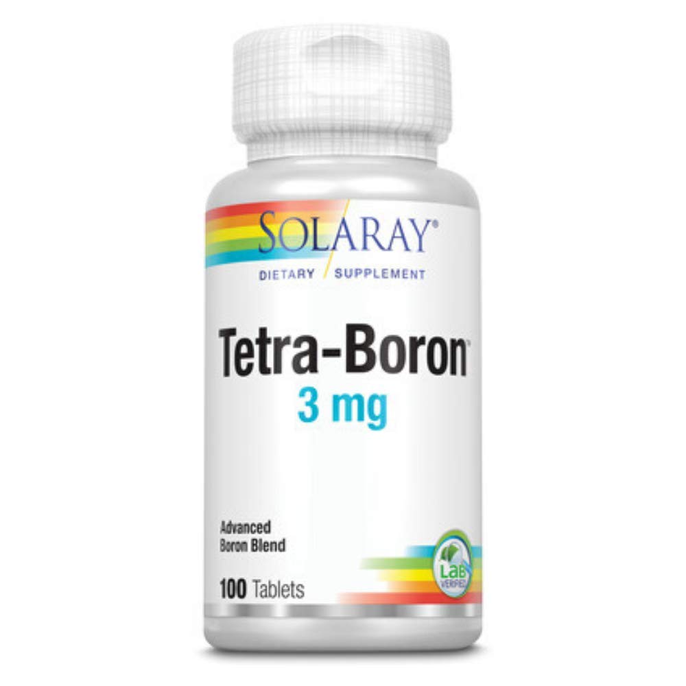 Solaray Tetra Boron 3mg Tablets, 100 Count