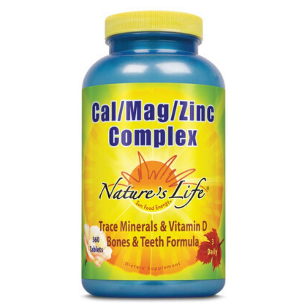 Nature's Life Cal/Mag/Zinc Tablets, 1000/600/15 Mg, 360 Count