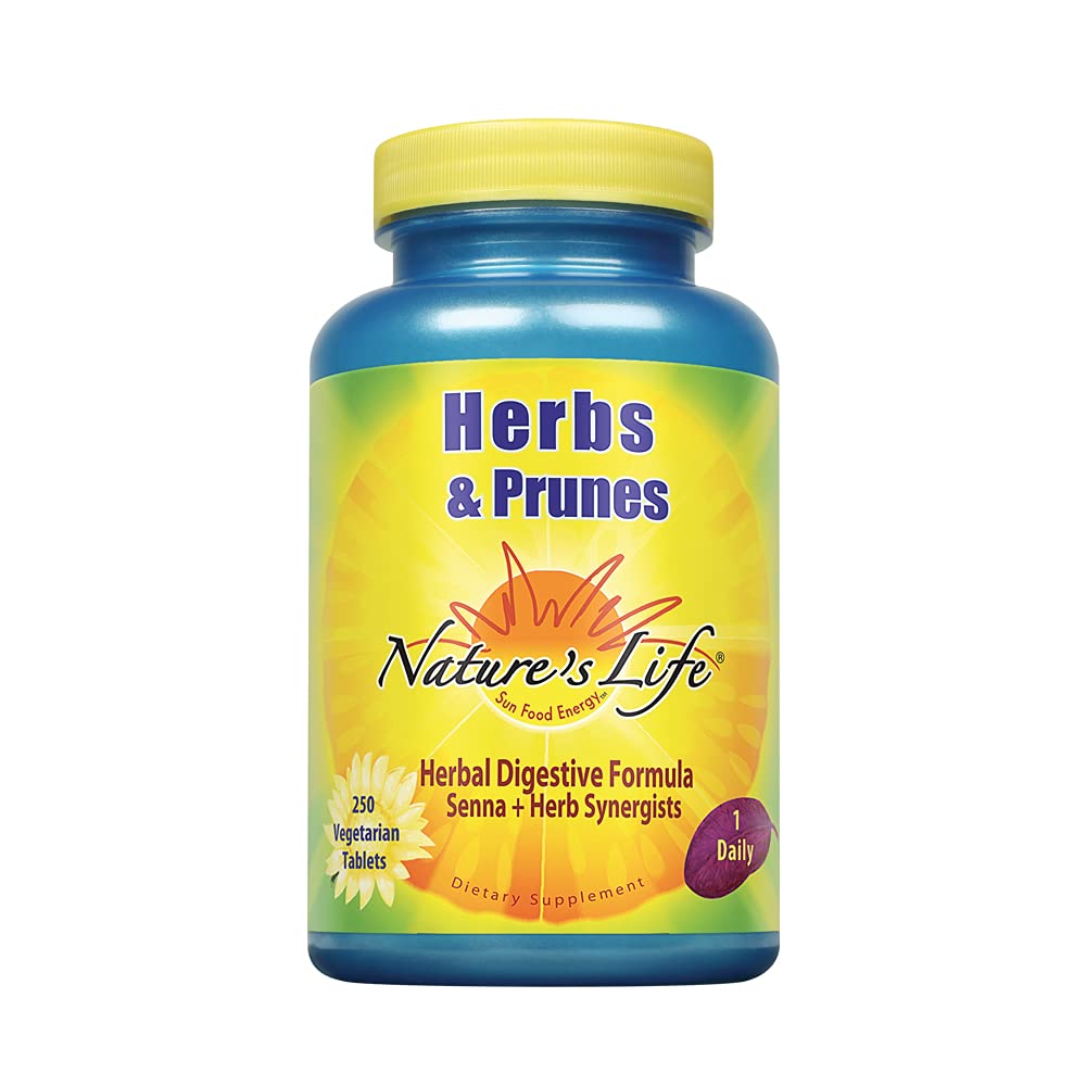 Nature's Life Herbs and Prunes Veg Tablets, 250 Count